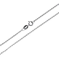 Wellme Sterling Silver 1mm/1.5mm/2mm Gliding Rolo Cable Chain Necklace 16’’-40’’