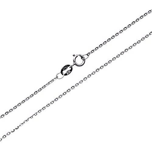 Wellme Sterling Silver 1mm/1.5mm/2mm Gliding Rolo Cable Chain Necklace 16’’-40’’