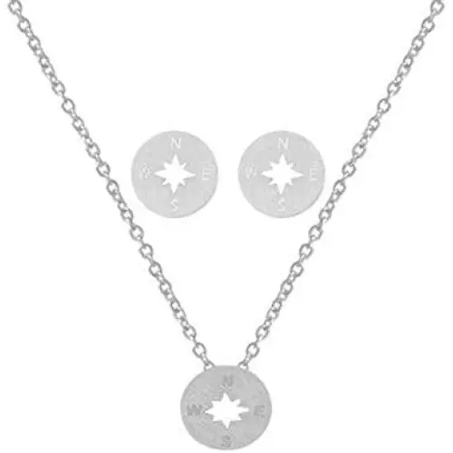 Compass Stud Earrings Necklace Set, Friendship Compass Necklace for Women, I’d Be Lost Without You Friendship Necklace, Compass Jewelry Compass Stud Earrings Necklace Set, Friendship Compass Necklace for Women, I’d Be Lost Without You Friendship Necklace, Compass Jewelry