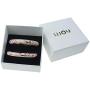 UJOY Designer Cloisonne Bracelets Indian Flower Enameled Jewelry Open Cuff Clasp Hinged Bangle Sets Gift Box for Women 55A111