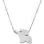 ELBLUVF 18k Plated Stainless Steel Elephant Animal Lucky Elephant Necklace Everyday Jewelry