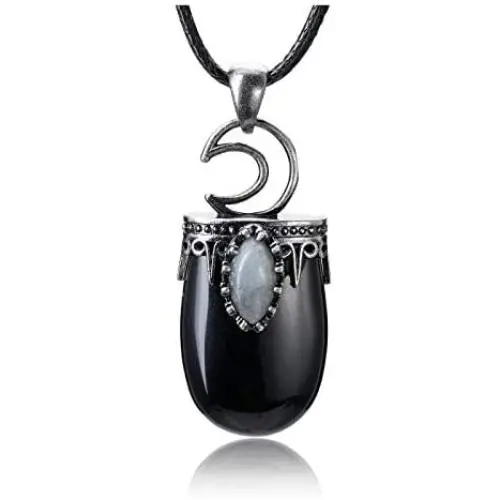 MANIFO Natural Quartz Crystal Stone Necklace Reiki Healing Gemstone Pendant Necklace Jewelry for Women Men MANIFO Natural Quartz Crystal Stone Necklace Reiki Healing Gemstone Pendant Necklace Jewelry for Women Men