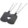 PJ Stainless Steel Ill Hold You in My Heart Puzzle Piece Heart Matching Couple Dog Tag Necklace PJ Stainless Steel Ill Hold You in My Heart Puzzle Piece Heart Matching Couple Dog Tag Necklace