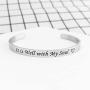 TOGON Sympathy Gift It is Well with My Soul Cuff Bracelet Inspirational Bereavement Gift Faith Jewelry Scripture Bracelet Religious Gift