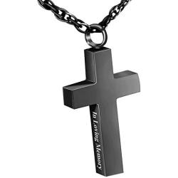 XIUDA Jewelry Cross Urn Necklace Pendant Memorial Ash Jewelry for mom & dad