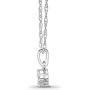 10K White Gold Diamond Cluster Pendant with Sterling Silver Chain Necklace (1/5 cttw, I-J Color, I2-I3 Clarity), 18''