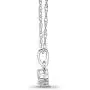 10K White Gold Diamond Cluster Pendant with Sterling Silver Chain Necklace (1/5 cttw, I-J Color, I2-I3 Clarity), 18''