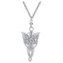Women Girls 925 Silver Plated Arwens Evenstar Crystal Pendant Necklace Comfortable and with Jewelry Box
