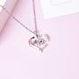 Sloth Necklace Heart Cute Animal Slider Sloths Stuffed Jewelry Engraved Keep me in your heart Gift for Animal Lovers Girls Women (blank)