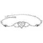 OOSSTT Bracelet for Women,925 Sterling SilverI Infinity Heart Charm Bracelet,Gift for Women Mother