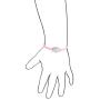 Small Heart Leather Pink Princess Word Name Plate ID Bracelet For Women For Teen 925 Sterling Silver 6 Inch