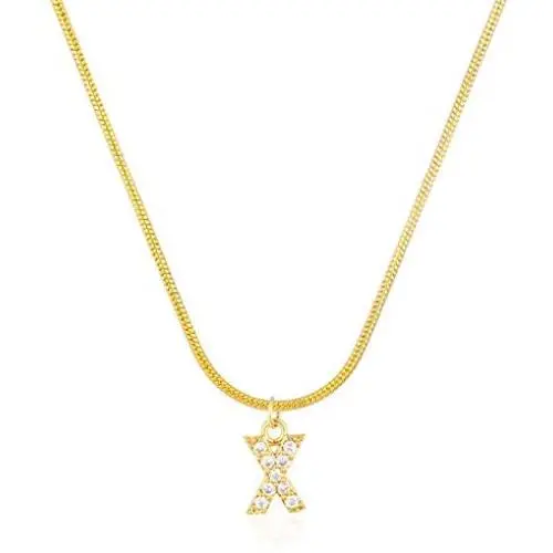 Ladiery Letter Chain Necklace for Women Girls Snake Chain Choker Necklaces Initial Pendant Necklace Dainty Jewelry Gift