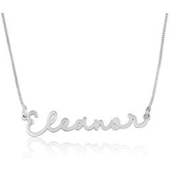 Beleco Jewelry Personalized Cursive Style Name Necklace, Handwriting Font Style Customized Name Necklace, Perfect Personal Name Necklace Jewelry For Girlfriend, Valentines Day Custom Gift, Cursive Name Pendant, Dainty Elegant Name Necklace For Her