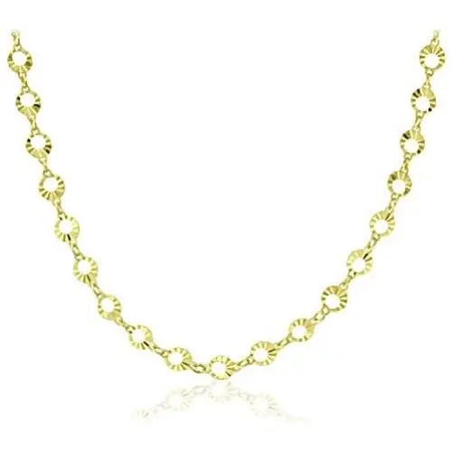 Michael Zweig Sterling Silver Diamond Cut Graduated Round Link Necklace