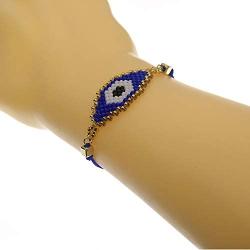 GOOKEY Adjustable Evil Eye Bracelet for Women - Good Luck Amulet Jewelry Handmade Bracelet Charm Bangle Protection Bracelet, The Great Gift for Women