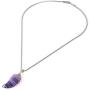 JUST IN STONES Carved Gemstone Crystal Healing Reiki Chakra Charm Angel Wing Pendant Necklace 20 Inch