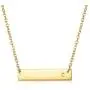 LOYALLOOK Stainless Steel Gold Tone Initial Bar Necklace Alphabet Pendant Necklace 16'' with 2'' extender for Women Mothers Necklace