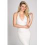 Mariell Gold CZ & Ivory Pearl Wedding Necklace and Earrings Jewelry Set for Bridesmaids & Brides