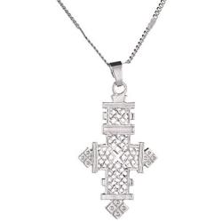 Yidan Ethiopian Big Cross Pendant Necklaces for Women Men Gold Color Africa Ethiopia Crosses Jewelry Eritrea