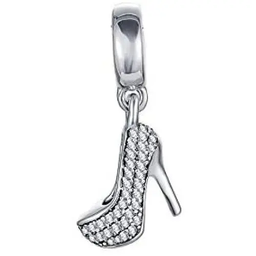 MiniJewelry I Love Reading Open Book Charm, Pave Stiletto Shoe Dangle Charm, Cocktail Wine Glass Charm for Pandora Bracelets