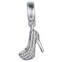 MiniJewelry I Love Reading Open Book Charm, Pave Stiletto Shoe Dangle Charm, Cocktail Wine Glass Charm for Pandora Bracelets