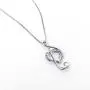 Musical Note Necklace Pendant 925 Sterling Silver Treble Clef Music Jewelry for Women Girlfriend Daughter