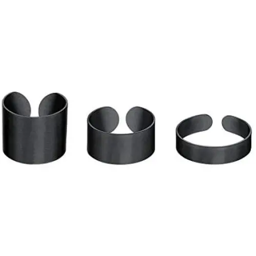 Stainless Steel Open Band Ring for Men Women 18K Gold/Black Plated Brush/Smooth Surface Rings Set Minimalist Jewelry(with Gift Box) Stainless Steel Open Band Ring for Men Women 18K Gold/Black Plated Brush/Smooth Surface Rings Set Minimalist Jewelry(with Gift Box)