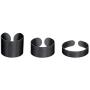 Stainless Steel Open Band Ring for Men Women 18K Gold/Black Plated Brush/Smooth Surface Rings Set Minimalist Jewelry(with Gift Box)