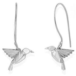 Boma Jewelry Sterling Silver Origami Bird Earrings