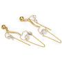 Handpicked Irregular Pearls Dangle Earrings, Pearl Drop Earrings,Pearl Hoop earrings,Stud Earrings,18K Gold Plated Earrings for Women Girls Gifts Jewelry