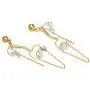 Handpicked Irregular Pearls Dangle Earrings, Pearl Drop Earrings,Pearl Hoop earrings,Stud Earrings,18K Gold Plated Earrings for Women Girls Gifts Jewelry