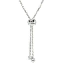 Hoops & Loops Sterling Silver Faith Polished Adjustable Bracelet