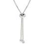 Hoops & Loops Sterling Silver Faith Polished Adjustable Bracelet