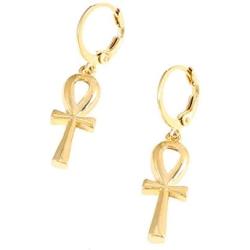 Egyptian Jewelry Men Women 18K Gold Plated Vintage The Key of The Nile Ankh Cross Pendant Necklace