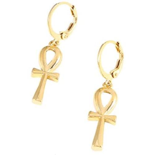Egyptian Jewelry Men Women 18K Gold Plated Vintage The Key of The Nile Ankh Cross Pendant Necklace