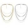 Dainty Gold Silver Layered Thick Snake Chain Link Choker Necklace Set Chic Style Tiered Herringbone Thin Collar Necklaces for Women Girls Chunky Hip Hop Fashion Party Jewelry Gift Dainty Gold Silver Layered Thick Snake Chain Link Choker Necklace Set Chic Style Tiered Herringbone Thin Collar Necklaces for Women Girls Chunky Hip Hop Fashion Party Jewelry Gift