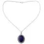 NOVICA Lapis Lazuli .925 Sterling Silver Oval Pendant Necklace, 18'' True Clarity NOVICA Lapis Lazuli .925 Sterling Silver Oval Pendant Necklace, 18'' True Clarity