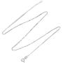 Brights Collection 0.85MM 925 Sterling Silver 18'' Italian Box Chain Crafted With 14K White Gold Plated Prime Jewelry For Womens