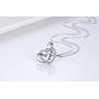 Cuoka Sterling Silver Double Heart Necklace Engraved I Love You Forever Pendant Gift for Her CZ Jewelry I Love You Mom Necklace