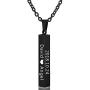 Personalized Custom Pendant Cuboid Stainless Steel Bar Pendant Necklace for Gift