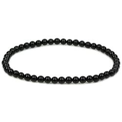 AMANDASTONES Gem Semi Precious Gemstone 4mm Round Beads Rock Crystal Stretch Bracelet 7'' Unisex