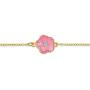 Bling Jewelry White Pink Orange Flower Long Gold Plated Crystal Accent Station Chain Wrap Layer Clover Necklace for Women 40 Inch