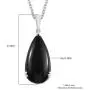Shop LC Delivering Joy Black Onyx Pendant Necklace 20'' 925 Sterling Silver Stainless Steel Fashion Jewelry for Women