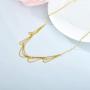18k Yellow Gold Bead Chain Necklace for Women, Real 18 Carat Gold Collar Necklace, Fine Jewelry Gifts for Her, 16-17 Inch