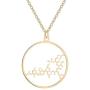NOUMANDA Geometric Chemical Hormone Molecular Science Necklace Laser Cutting Metal Oxytocin Round Pendant Jewelry
