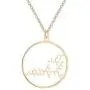 NOUMANDA Geometric Chemical Hormone Molecular Science Necklace Laser Cutting Metal Oxytocin Round Pendant Jewelry