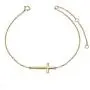 14k Gold Sideways Cross Bracelets for Women, Yellow Gold Engraved Faith Cross Bracelet with Adjustable Chain Fine Jewelry for Mom, Wife, Girl, 6.5'' - 8.5'' 14k Gold Sideways Cross Bracelets for Women, Yellow Gold Engraved Faith Cross Bracelet with Adjustable Chain Fine Jewelry for Mom, Wife, Girl, 6.5'' - 8.5''
