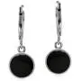 Silvershake 8MM Created Black Onyx White Gold Plated 925 Sterling Silver Leverback Dangle Earrings Silvershake 8MM Created Black Onyx White Gold Plated 925 Sterling Silver Leverback Dangle Earrings