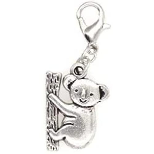 Koala Bear Clip on Charm Perfect for Necklaces and Bracelets 102Ag
