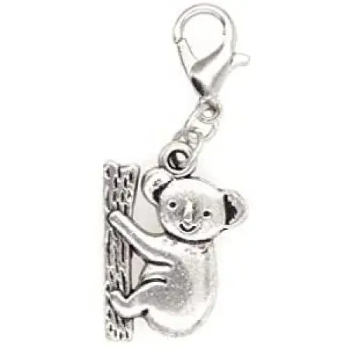 Koala Bear Clip on Charm Perfect for Necklaces and Bracelets 102Ag